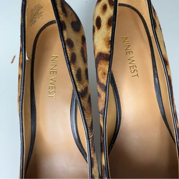Nine West Margot Leopard Print Haircalf Kitten Heel Pumps 7.5 NWT - Picture 9 of 12